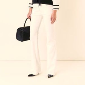 Michael Kors off white low rise boot cut jeans size 6 w/ 30” inseam